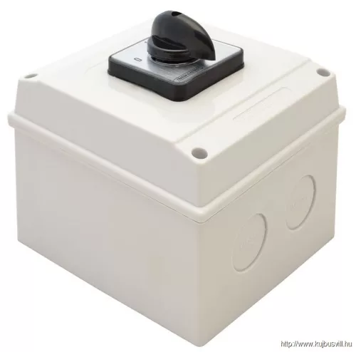 TRACON TK-326/3T65 Tokozott kézikapcsoló, BE-KI 400V, 50Hz, 32A, 3P, 11kW, 64×64mm, 60°, IP65