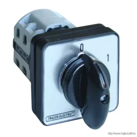   TRACON TK-636/4 Kézikapcsoló, BE-KI 400V, 50Hz, 63A, 4P, 18,5kW, 64×64mm, 60°