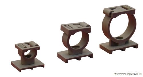 TKCRZ-18 Kábel- és csőrögzítő, nyitható, csavarozható, sötétszürke d=18mm, PA6.6