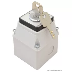   TRACON TKFK-20T Tokozott főkapcsoló, kulcsos, BE-KI (Kulcs 0-áll. kivehető) 400V, 50Hz, 20A, 4P, 5,5kW, 48×48mm, IP44