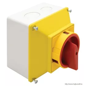   TRACON TKFL-20T Tokozott főkapcsoló, lakatolható, BE-KI 400V, 50Hz, 20A, 4P, 5,5kW, 64×64mm, IP44