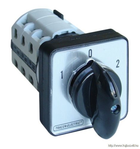 TKM-32/NT Tokozott közvetlen irányváltó motorkapcsoló, 1-0-2 400V, 50Hz, 32A, 11kW, 64×64mm, IP44