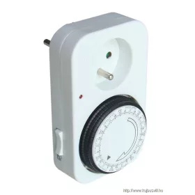   TRACON TKO-DNF Dugaszolható napi kapcsolóóra, elektromechanikus, csapos 230V, 16A, IP20