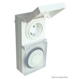   TRACON TKO-DNV Dugaszolható napi kapcsolóóra, elektromechanikus 230V, 16A, IP44