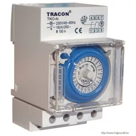   TRACON TKO-N Sorolható kapcsolóóra, napi, elektromechanikus 230V, 16(4) A
