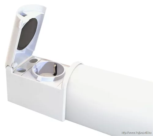 TRACON TLFLEDS8NW Védett integrált LED-es bútorvilágító csatlakozóaljzattal 230 V, 50 Hz, 8 W, 720 lm, 4000 K, IP44, EEI=F