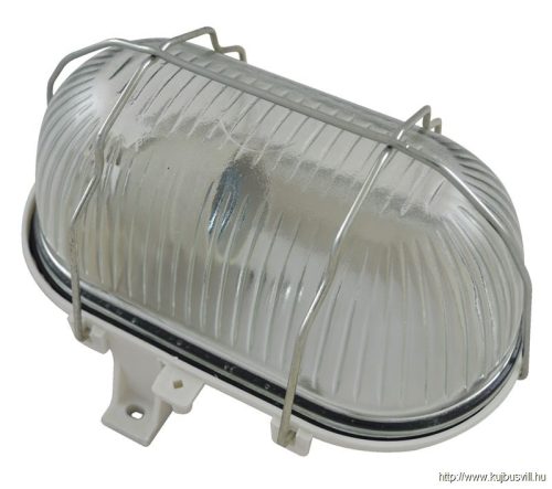TLH-08S Műanyag hajólámpa, ovális, fehér 230 V, 50Hz,E27,max.60W,IP44,class II