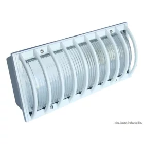   TRACON TLVS-04 Oldalfali járdavilágító lámpatest, domború ráccsal, fehér 230V, 50Hz, E27, max.60W, IP54