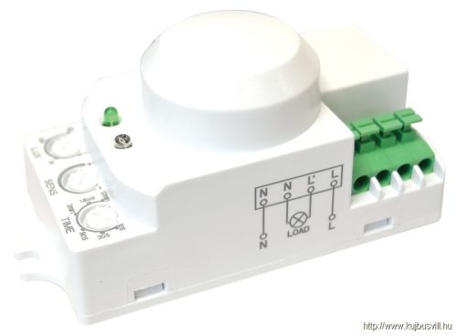 TMB-L01G Mozgásérzékelő, mikrohullámú, lámpába 230V, 50HZ, 5,8GHz, 360°, 1-8m, 10s-12min, 3-2000lux, IP20