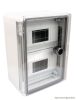 TME282113MT Műanyag elosztószekrény maszkos átlátszó ajtóval 2x6mod, HxWxD=280x210x130mm, IP65, IK10, 1000V AC/DC