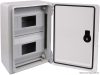 TME282113MT Műanyag elosztószekrény maszkos átlátszó ajtóval 2x6mod, HxWxD=280x210x130mm, IP65, IK10, 1000V AC/DC
