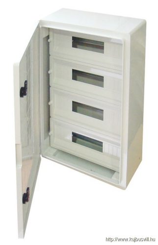 TME604020M Műanyag elosztószekrény maszkos 4x17 mod, HxWxD=600x400x200mm, IP65, IK10, 1000V AC/DC