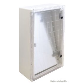   TRACON TME604020T Műanyag elosztószekrény átlátszó ajtóval HxWxD=600x400x200mm, IP65, IK10, 1000V AC/DC, RAL7035