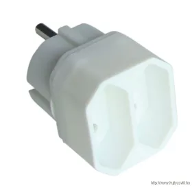   TRACON TN2 Többférőhelyes átalakító csatlakozó 2×EURO, 250VAC, max.2,5A