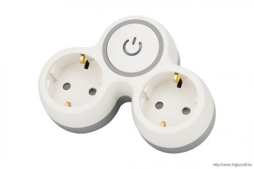 TND2-K Többférőhelyes, kapcsolós átalakító csatlakozó, szürke+fehér 2×SCHUKO, max.16A, 230VAC, 3680W, PP
