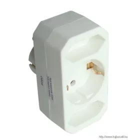   TRACON TNF2/1 Többférőhelyes átalakító csatlakozó, francia kivitelű, fehér 2/1×EURO/SCHUKO, max.2,5/16A, 250VAC