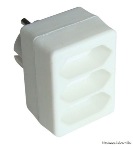 TNF3 Többférőhelyes csapos átalakító csatlakozó 250VAC, max.2,5A, 3xFrench