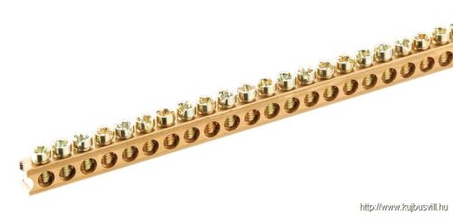 TNFS10 Rézsín (N/PE) 1m max.63A, 230/400VAC, 1m, W×H=8×8mm, d=4.3mm, 165xM4
