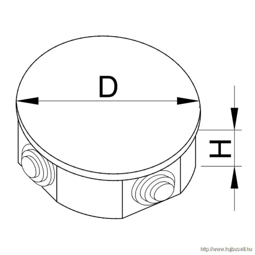 TRACON TQBYD70 Kötődoboz, kerek, falon kívüli 70×40,IP44