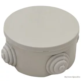   TRACON TQBYD85 Kötődoboz, kerek, falon kívüli 85×45,IP44