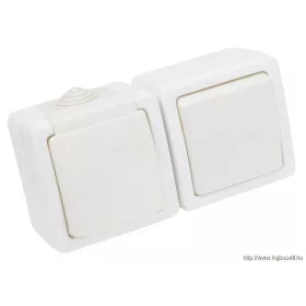   TRACON TR-PH03 Falon kívüli egy áramkörös kapcsoló+csatlakozóaljzat 16A/250VAC, IP54 (101)