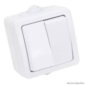   TRACON TR-PH05-2 Falon kívüli 2-áramkörös kapcsoló 10AX/250VAC, IP54, (2x101)