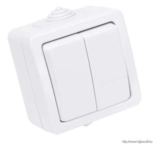 TRACON TR-PH05-2 Falon kívüli 2-áramkörös kapcsoló 10AX/250VAC, IP54, (2x101)