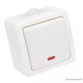   TRACON TR-PH05L Falon kívüli 1-áramkörös kapcsoló, jelzőfénnyel 10AX/250VAC, IP54, (101)