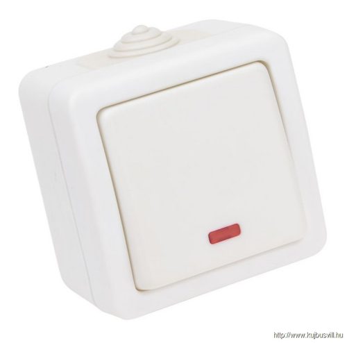 TR-PH06L Falon kívüli váltókapcsoló, jelzőfénnyel 10AX/250VAC, IP54,(106)