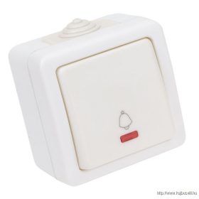   TRACON TR-PH07L Falon kívüli csengőnyomó, jelzőfénnyel 10AX/250VAC, IP54, (N101)