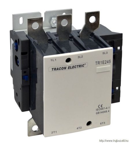 TR1E245B7 Nagyáramú kontaktor 415V, 50Hz, 245A, 132kW, 24V AC, 3×NO+1×NO