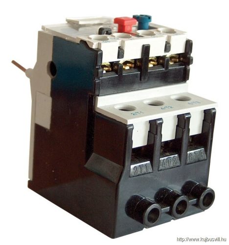 TR2HK0301 Termikus túláramvédelmi relé TR1K segédkontaktorokhoz 690V, 0-400Hz, 0,1-0,16A, 1×NC+1×NO