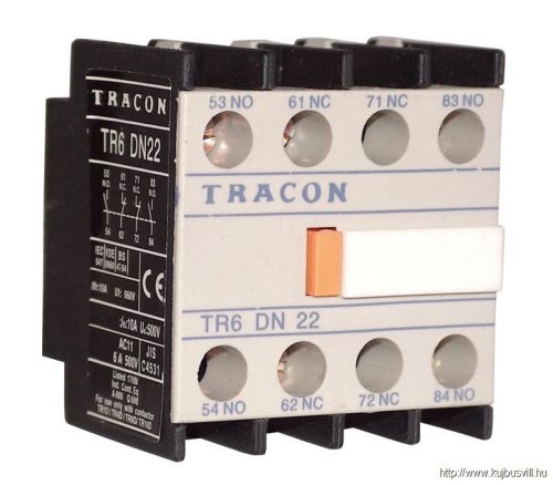 TR6DN04 Homlokoldali segédérintkező TR1D/F és TR1E kontaktorokhoz 230V, 50Hz, 2A, 4×NC