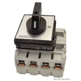   TRACON TS-10/4 Szakaszoló kapcsoló 400V, 50Hz, 100A, 4P, 30kW, 88×88mm