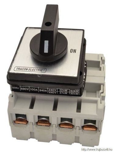 TS-10/4 Szakaszoló kapcsoló 400V, 50Hz, 100A, 4P, 30kW, 88×88mm