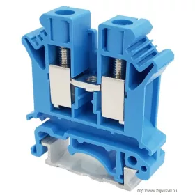   TRACON TSKA10-K Nullavezető ipari sorozatkapocs, csavaros, sínre, kék 0,5-10mm2, 800VAC, 76A