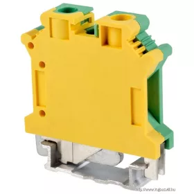   TRACON TSKA10JD Védővezető ipari sorozatkapocs, csavaros, sínre, zöld/sárga 0,5-10mm2, 76A