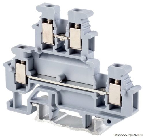 TSKA2,5/2S Emeletes ipari sorozatkapocs,csavaros, sínre, szürke 500V 24A 0.2-4 mm2