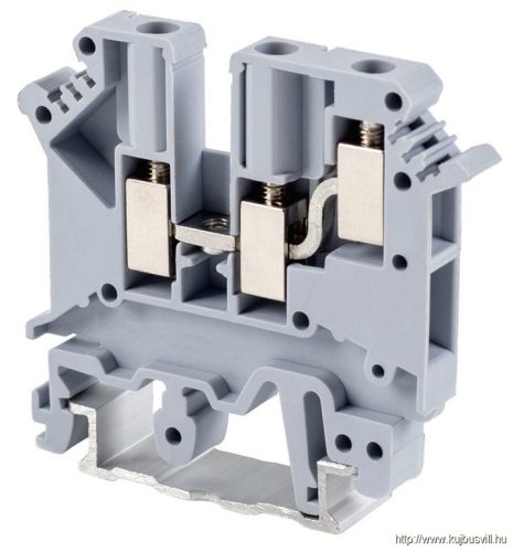 TSKA4/3 Háromkapcsos ipari sorozatkapocs, csavaros, sínre, szürke 0,2-4mm2, 500VAC, 32A
