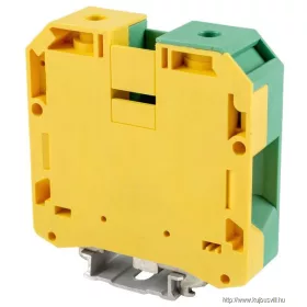   TRACON TSKA50JD Védővezető ipari sorozatkapocs, csavaros, sínre, zöld/sárga 16-50mm2, 150A