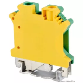   TRACON TSKA6JD Védővezető ipari sorozatkapocs, csavaros, sínre, zöld/sárga 0,2-6mm2, 57A