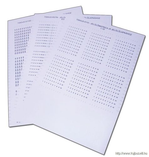 TSKAJ8-4150 Jelölőmatrica J8 jelölőlapkához (1db A4-es ív) 56×(41-42-43-44-45-46-47-48-49-50)