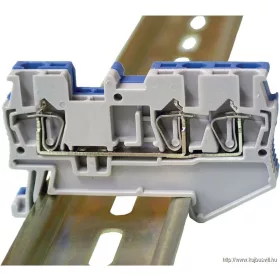   TRACON TSKB1/3K Háromkapcsos ipari sorozatkapocs, rugós, sínre, kék 0,14-1,5mm2, 500VAC, 17,5A
