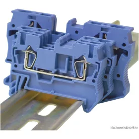   TRACON TSKB2,5K Nullavezető ipari sorozatkapocs, rugós, sínre, kék 0,2-2,5mm2, 800VAC, 31A