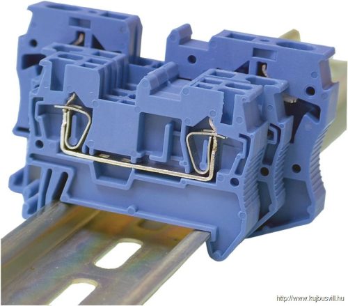 TSKB6K Nullavezető ipari sorozatkapocs, rugós, sínre, kék 0,5-6mm2, 800V, 52A