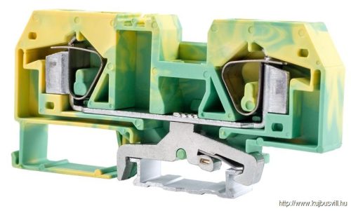 TSKC16JD Védővezető ipari sorozatkapocs, rugós, sínre, zöld/sárga 800V 76A 0.2-16 mm2 2P