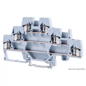   TRACON TSKC2,5EE Emeletes ipari sorozatkapocs,rugós, sínre, szürke 500V 20A 0.08-2.5 mm2 6P