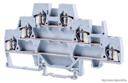 TSKC2,5EE Emeletes ipari sorozatkapocs,rugós, sínre, szürke 500V 20A 0.08-2.5 mm2 6P
