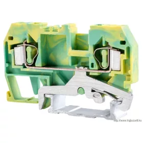   TRACON TSKC2,5JD Védővezető ipari sorozatkapocs, rugós, sínre, zöld/sárga 800V 24A 0.08-2.5 mm2 2P