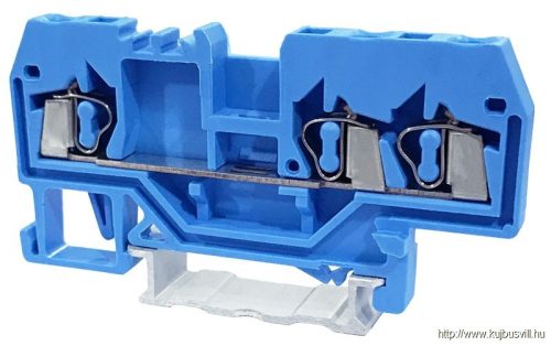 TSKC2,5/3-K Nullavezető ipari sorozatkapocs, rugós, sínre, kék 800V 24A 0.08-2.5 mm2 3P